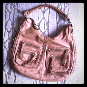 Tan Linea Pelle hobo handbag